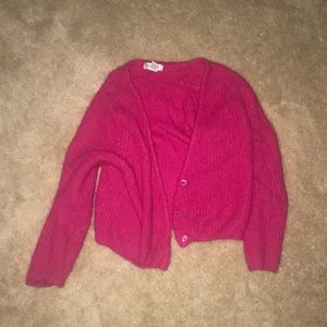 Thrifted Vintage hot pink sweater
